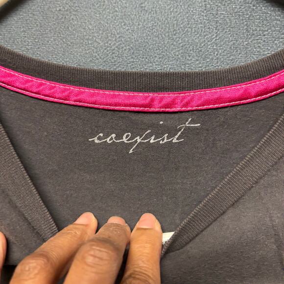 Coexist New Angeles Shirt Grunge Faded Skater Streetwear Comfy Cozy Made in USA - Picture 9 of 10